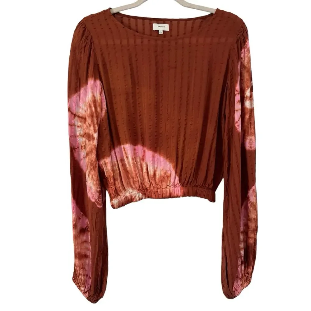 Anthropologie The Odells Tie-Dye Serena Ballon Sleeve Top Small